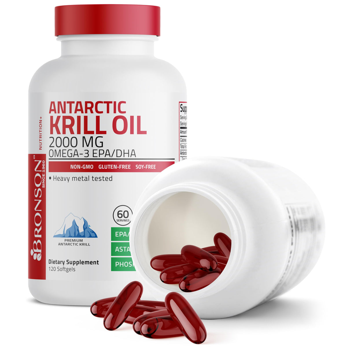 Bronson Antarctic Krill Oil 2000 mg with Omega-3s EPA