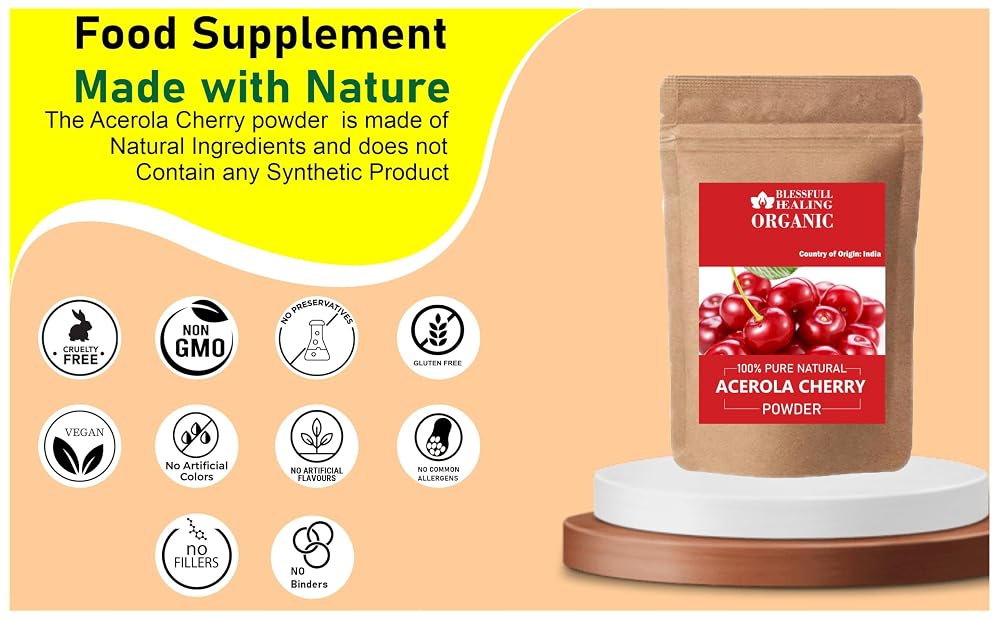 Blessfull Healing Organic Acerola Cherry Powder - 100g - image 4