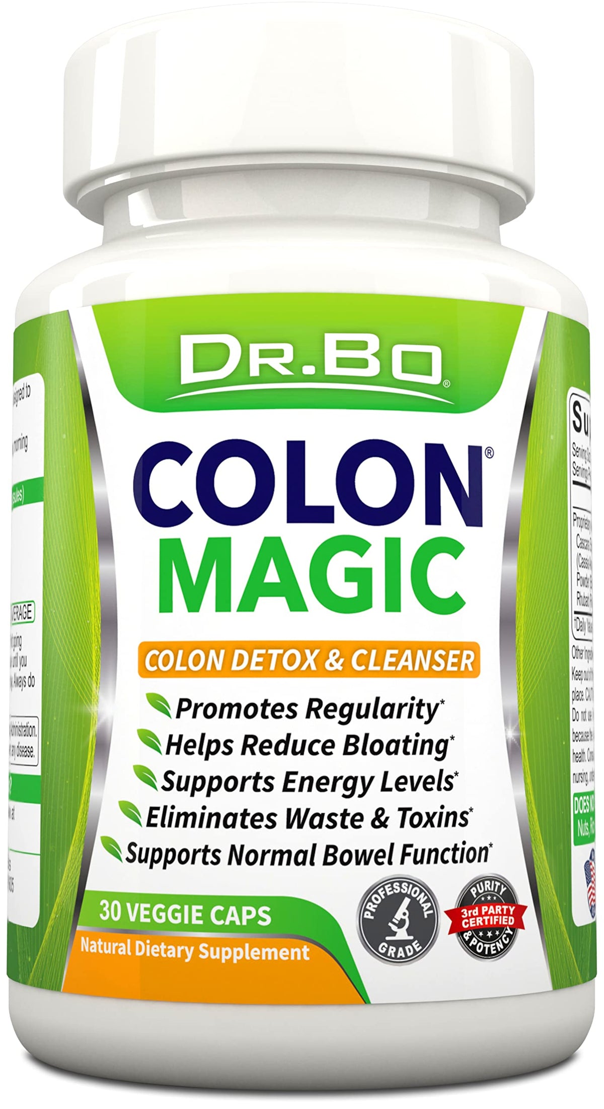 DR. BO Colon Cleanse Detox Formula - Natural Bowel Cleanser Pills