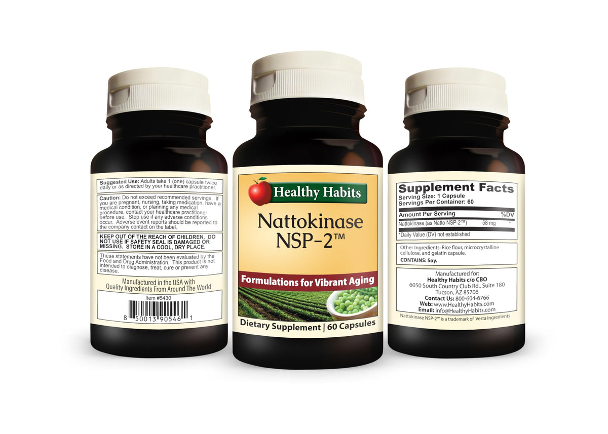 Healthy Habits Nattokinase NSP2 High Potency Supplement - 60 Vegetarian Capsules - image 2