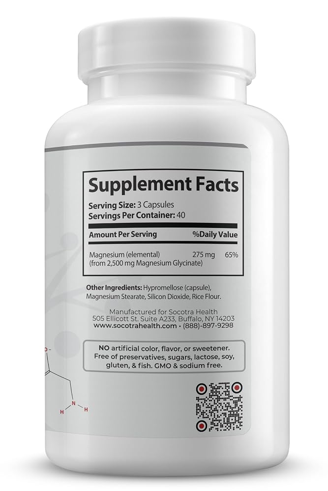 Socotra Health Magnesium Glycinate for Sleep - 120 Capsules - image 3