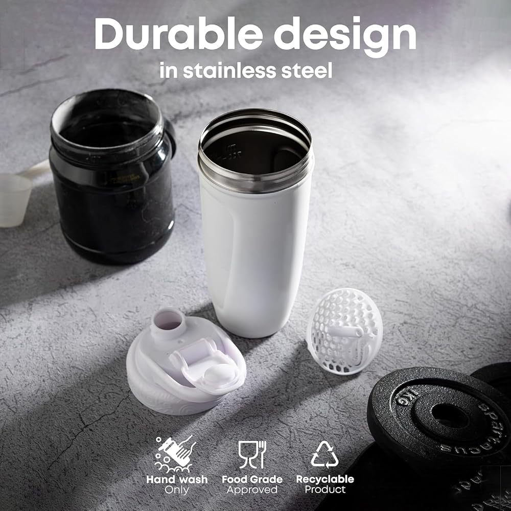 Smartshake Rockband Reforce Stainless Steel Protein Shaker Bottle - 900 ml - image 3