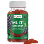YUM-V'S Iron Gummies Multivitamin with Vitamin C, A, B & Zinc - 60 Count