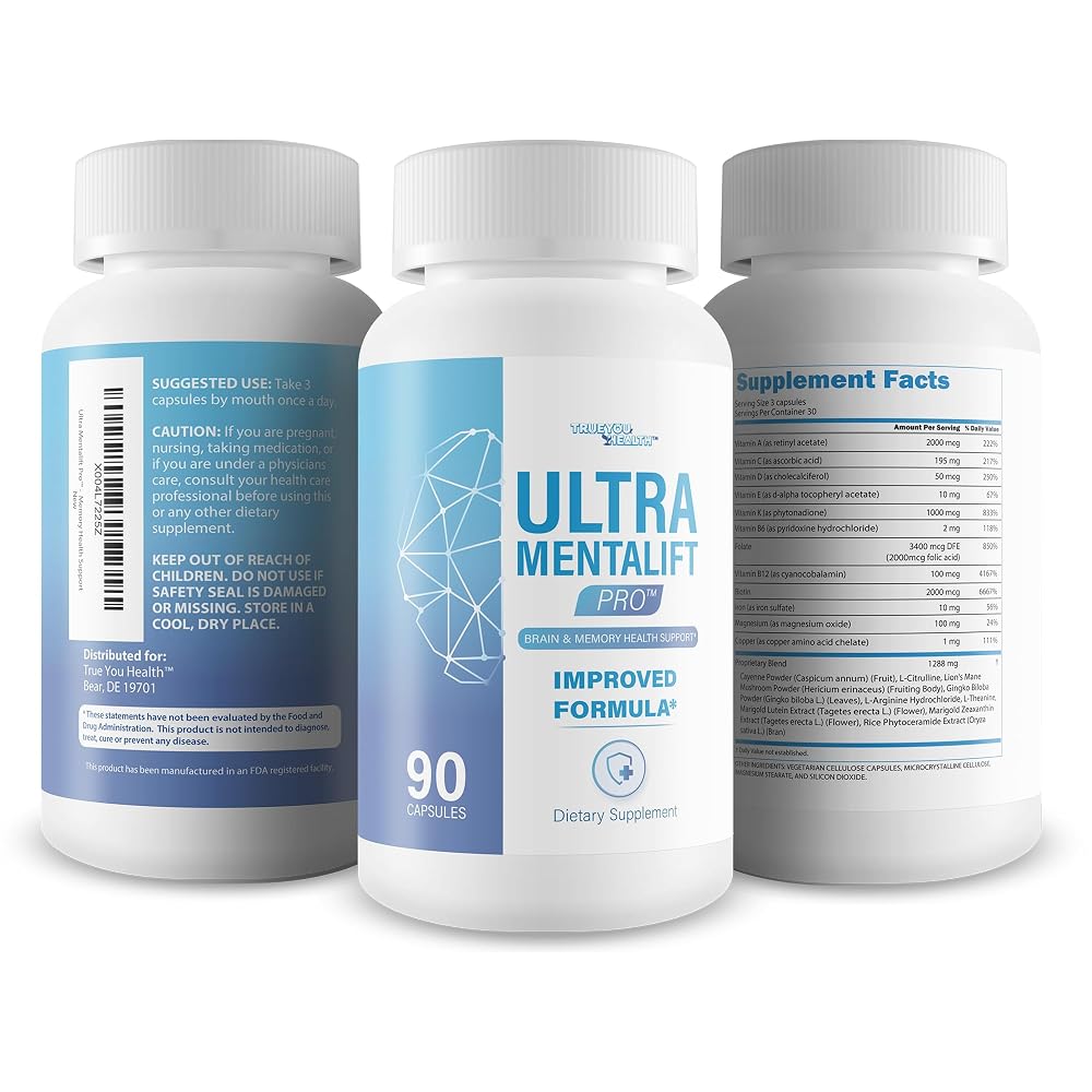 True You Health Ultra Mentalift Pro Brain Supplement - 90 Capsules - image 4