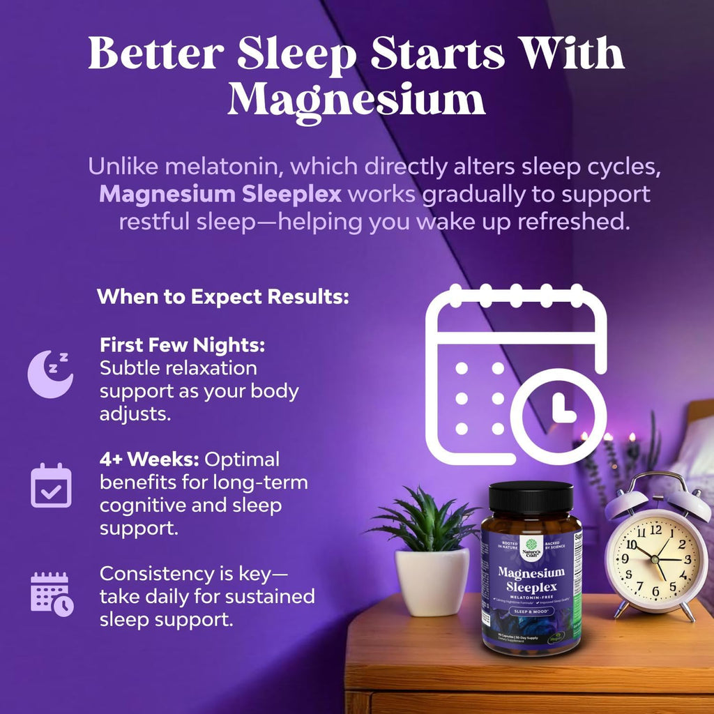 Natures Craft Magnesium L-Threonate Complex Sleep Support - 90 Capsules - image 2