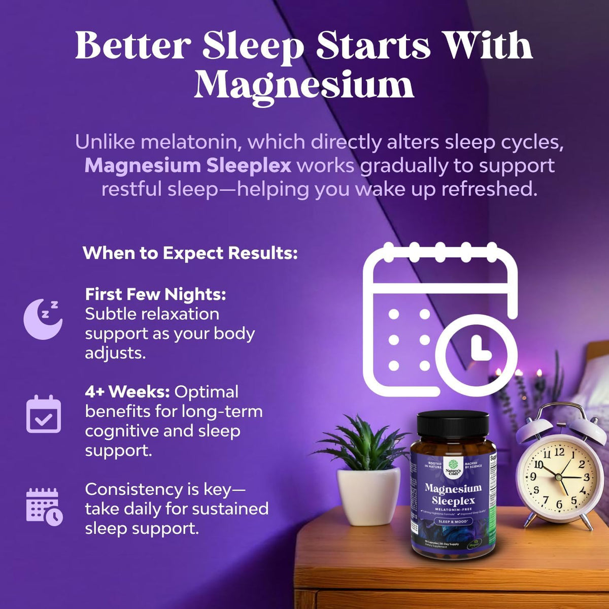 Natures Craft Magnesium L-Threonate Complex Sleep Support - 90 Capsules - image 2