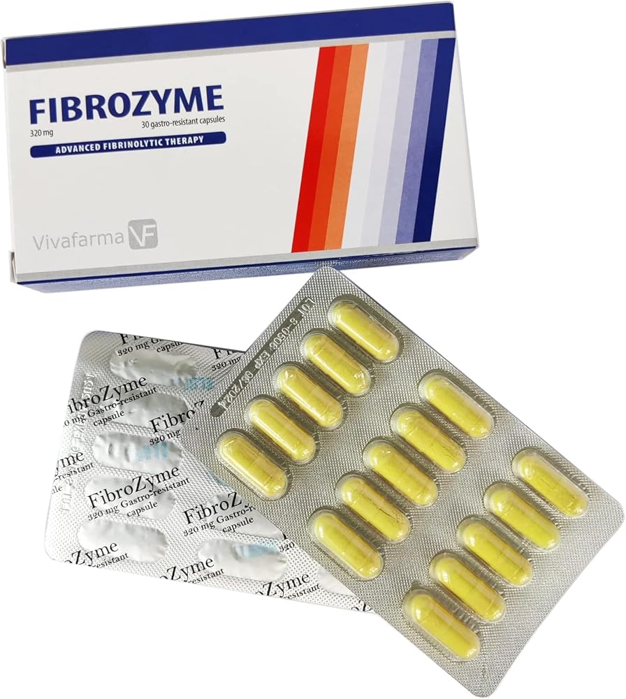 VivaFarma FIBROZYME 320 mg Proteolytic Enzyme Capsules - 30 Count