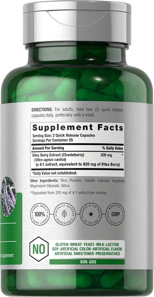 Horbäach Vitex Berry Chasteberry Supplement for Women - 110 Capsules - image 2