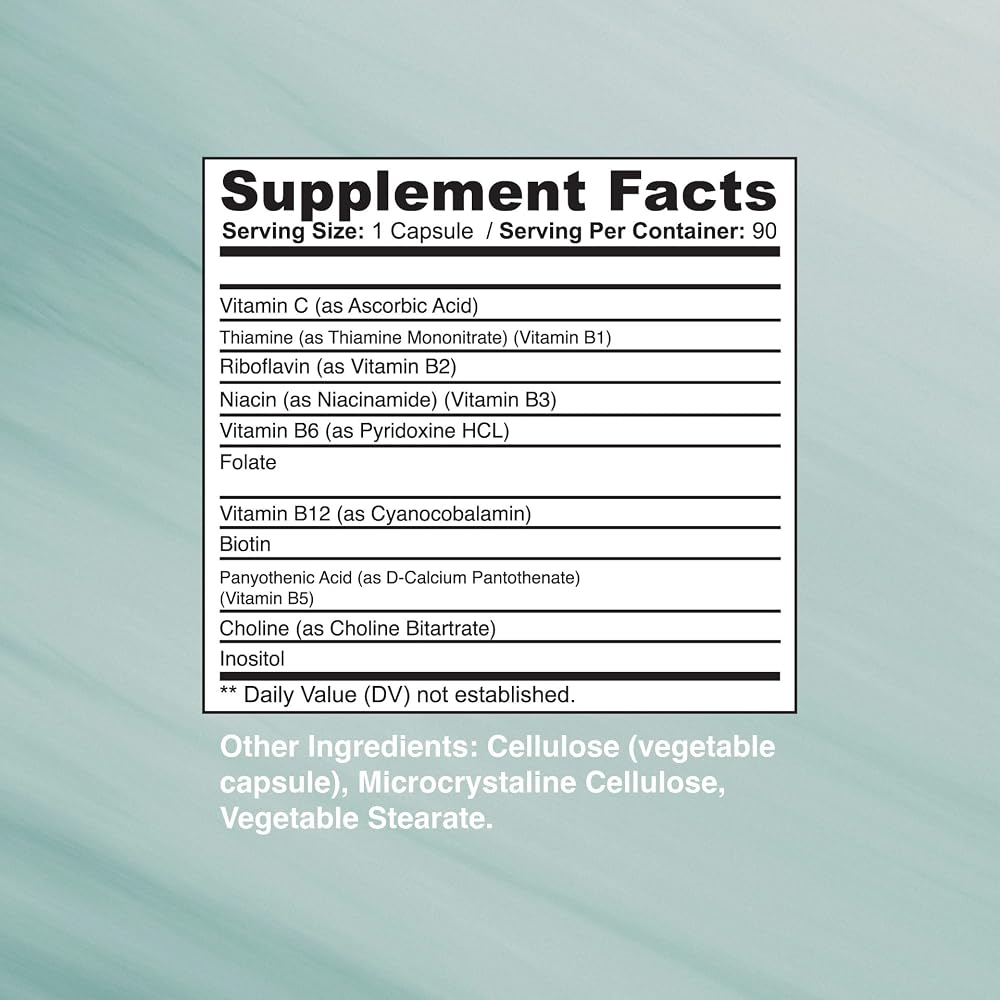 Omax3 Advanced Vitamin B Complex 50 mg with Biotin - 180 Capsules - image 5