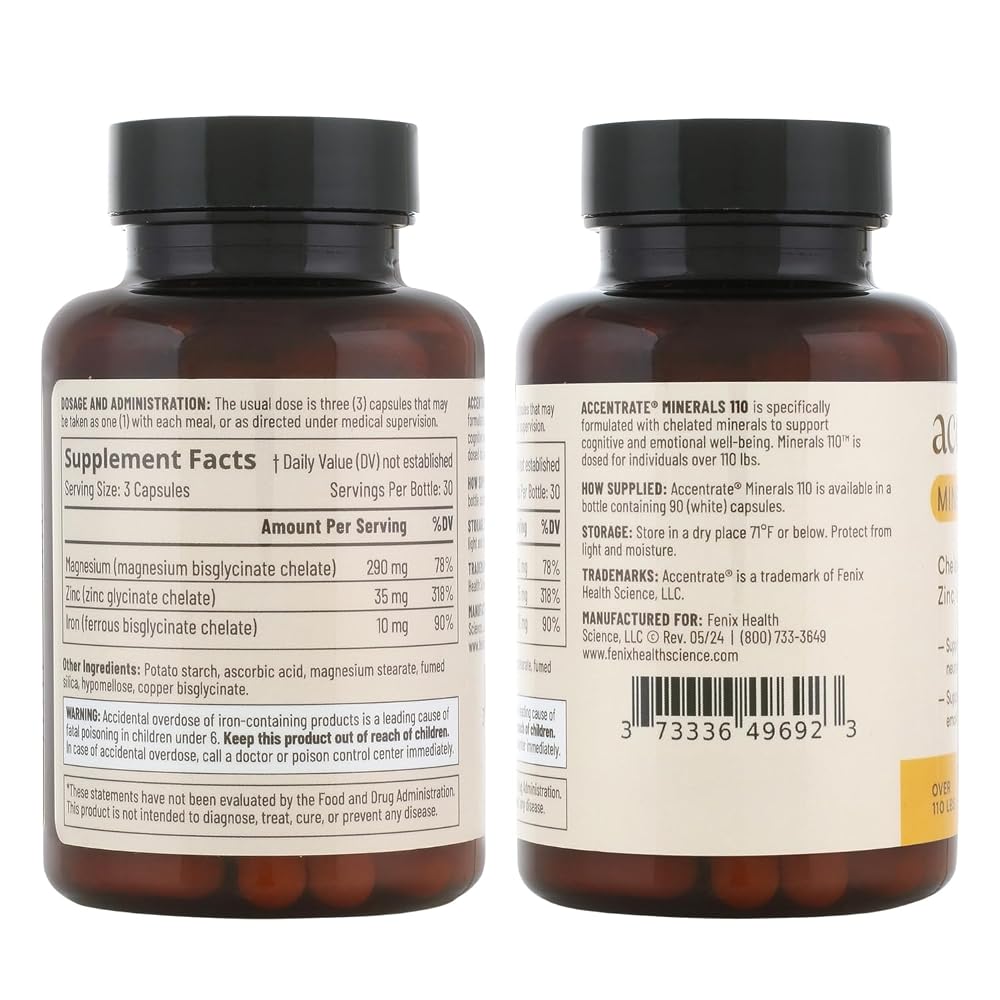 Accentrate Minerals 110 Brain Support for Focus & Mood - 90 Capsules - image 8