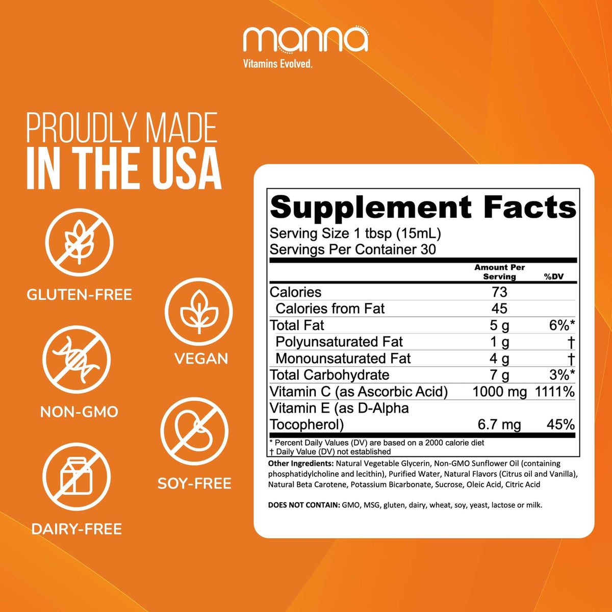 Manna Vitamins Evolved Liposomal Vitamin C 1000mg - 15.22 Fl Oz - image 2