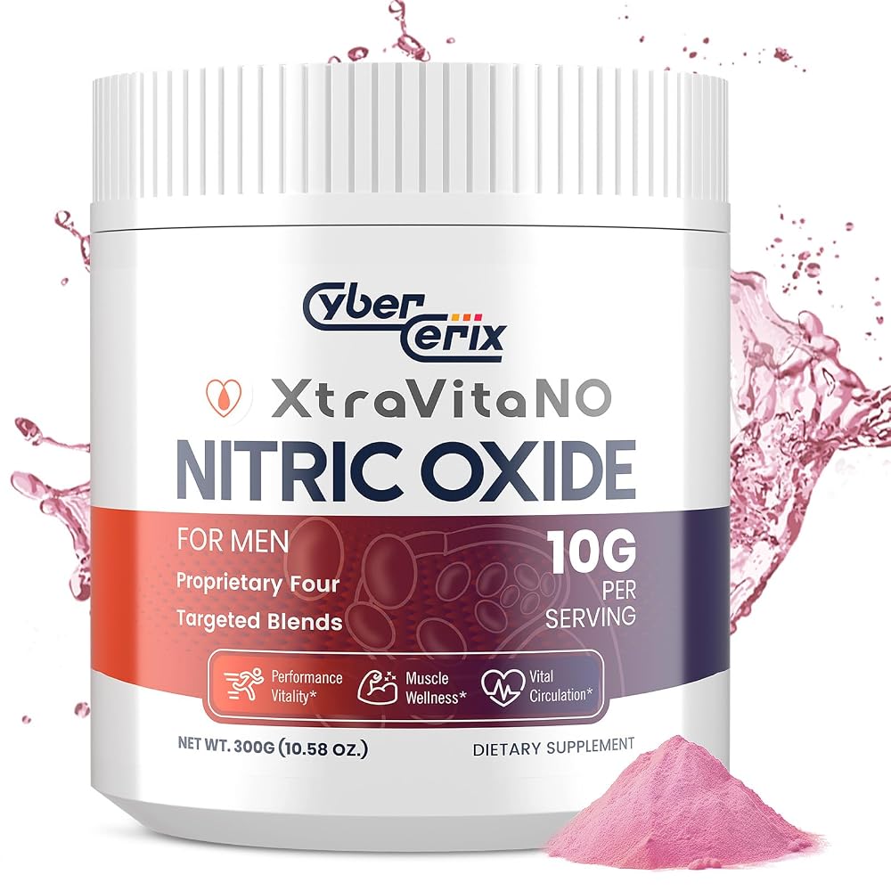 CyberCerix Nitric Oxide Booster Powder for Men - 30 Servings