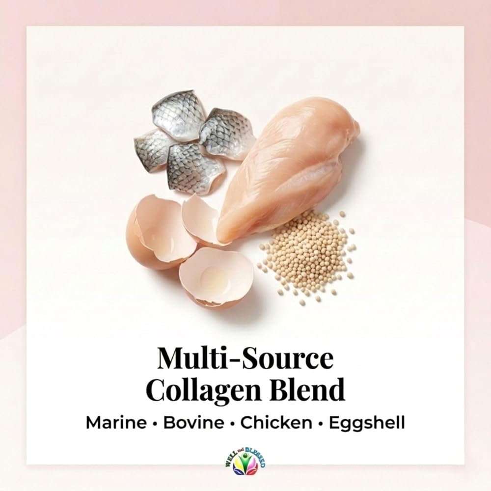 Well and Blessed Multi Collagen Supplements for Women - 90 Capsules - image 6