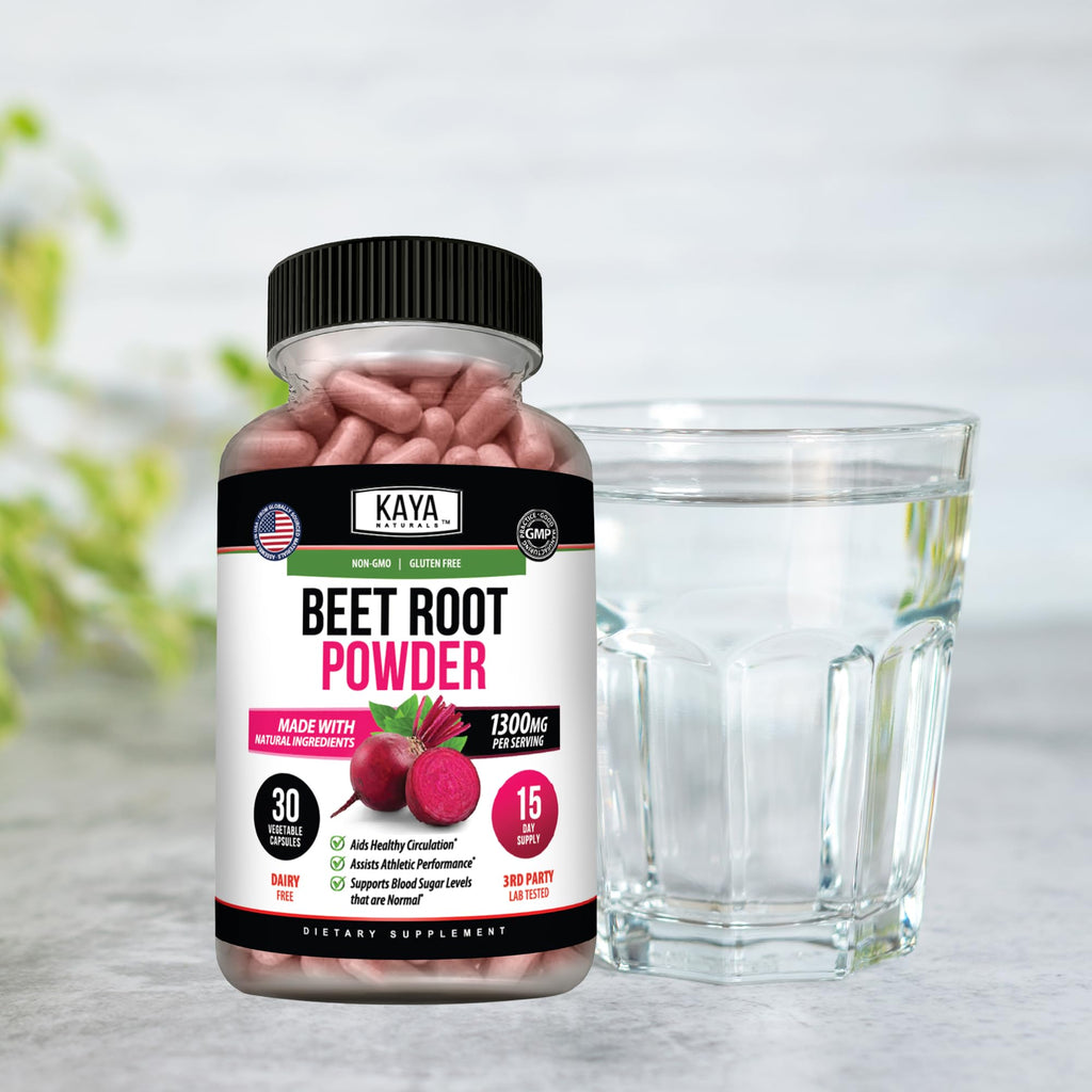 Kaya Naturals Beet Root Powder 1300 mg - 30 Capsules - image 9