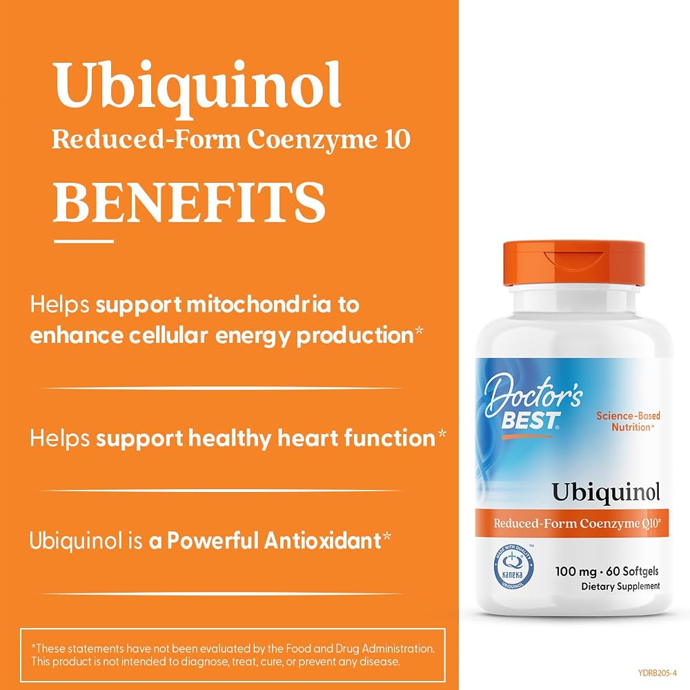 Doctor's BEST Kaneka Ubiquinol 100 mg CoQ10 - 60 Softgels - image 3