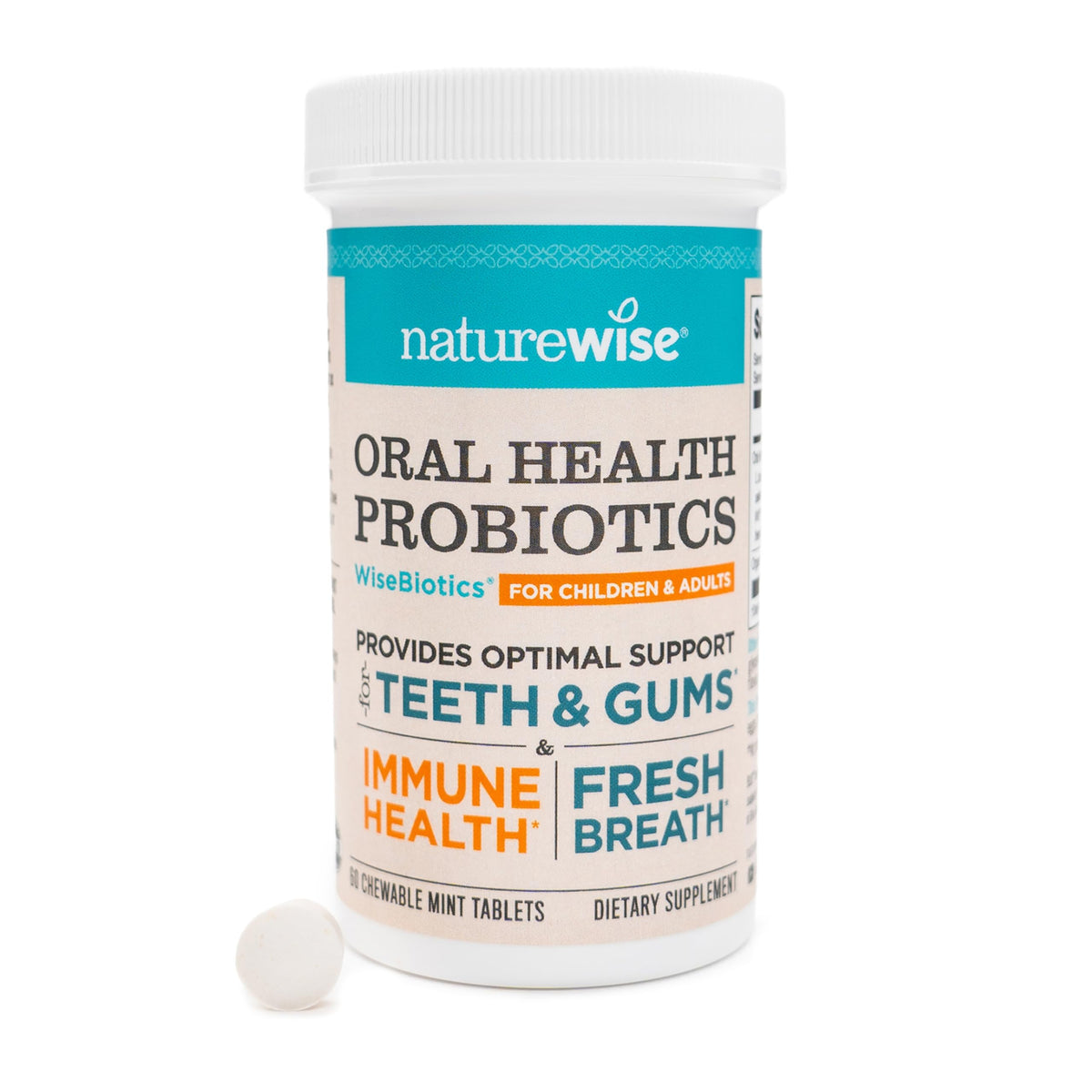 NatureWise Oral Probiotics for Fresh Breath - 60 Chewables