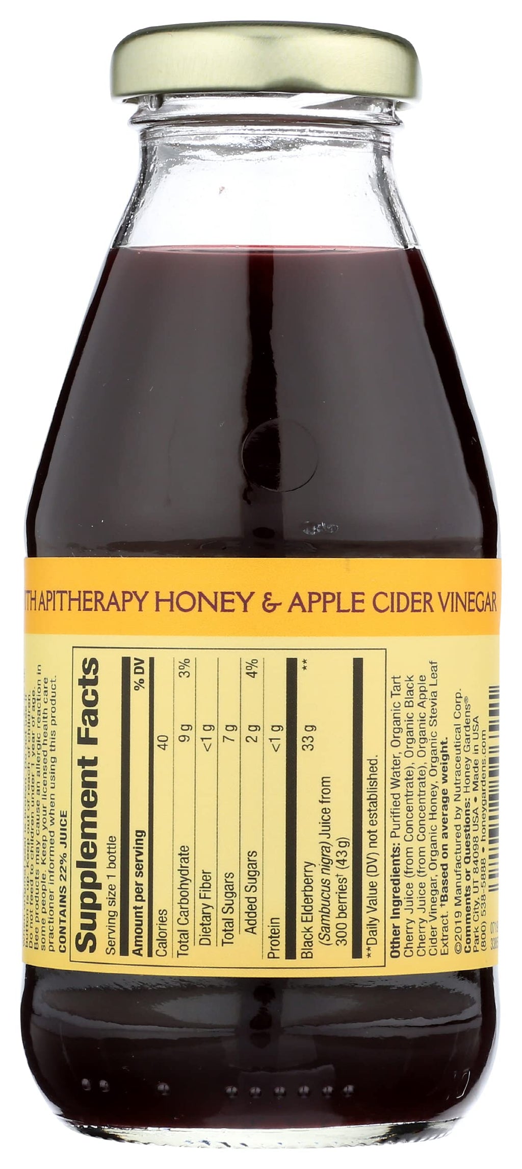 Honey Gardens Elderberry Immune Boost Drink, Vegan - Pack of 4 - image 2