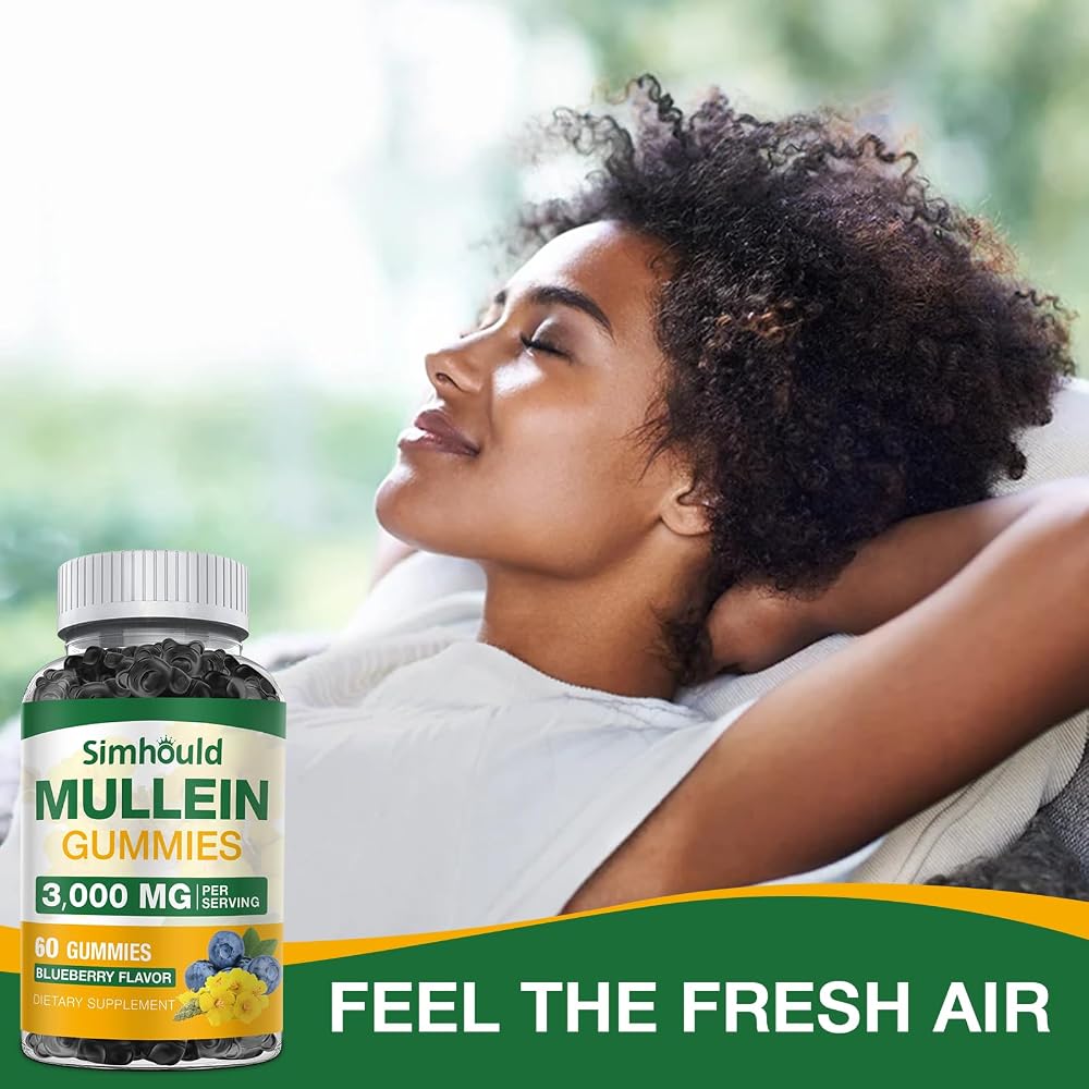 Simhould Mullein Gummies 3000mg for Respiratory Support - 120 Count - image 7
