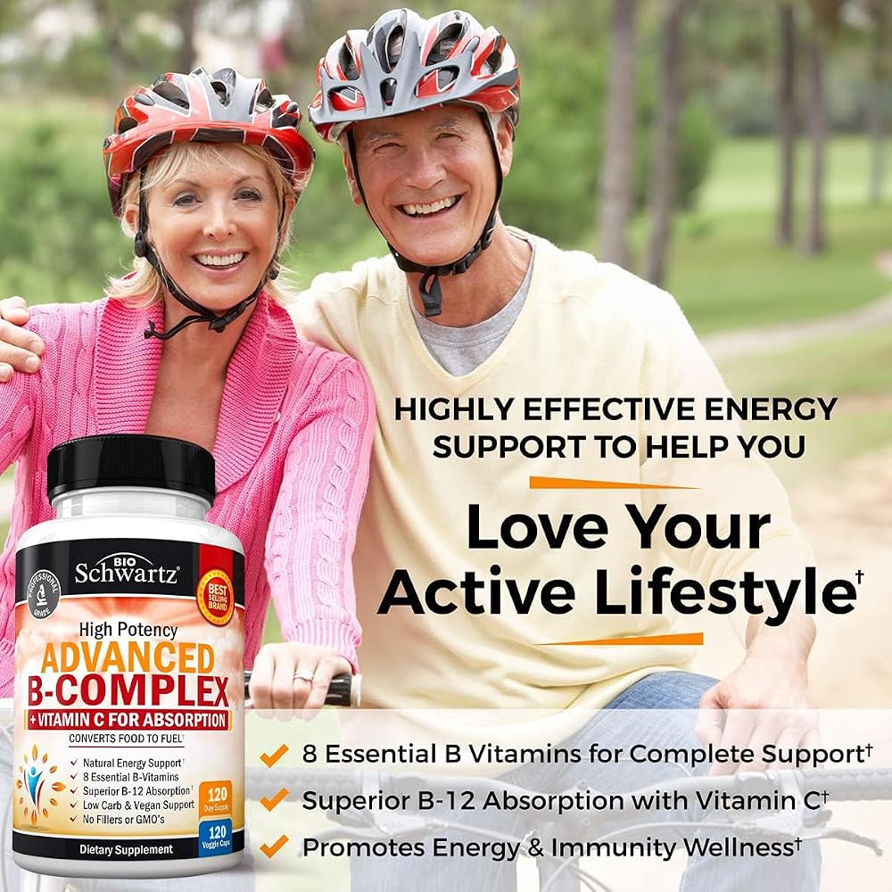 BioSchwartz Vitamin B Complex with Vitamin C - 120 Capsules - image 2