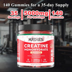 Hurdilen Creatine Monohydrate Gummies 5000mg - 140 Count - image 5