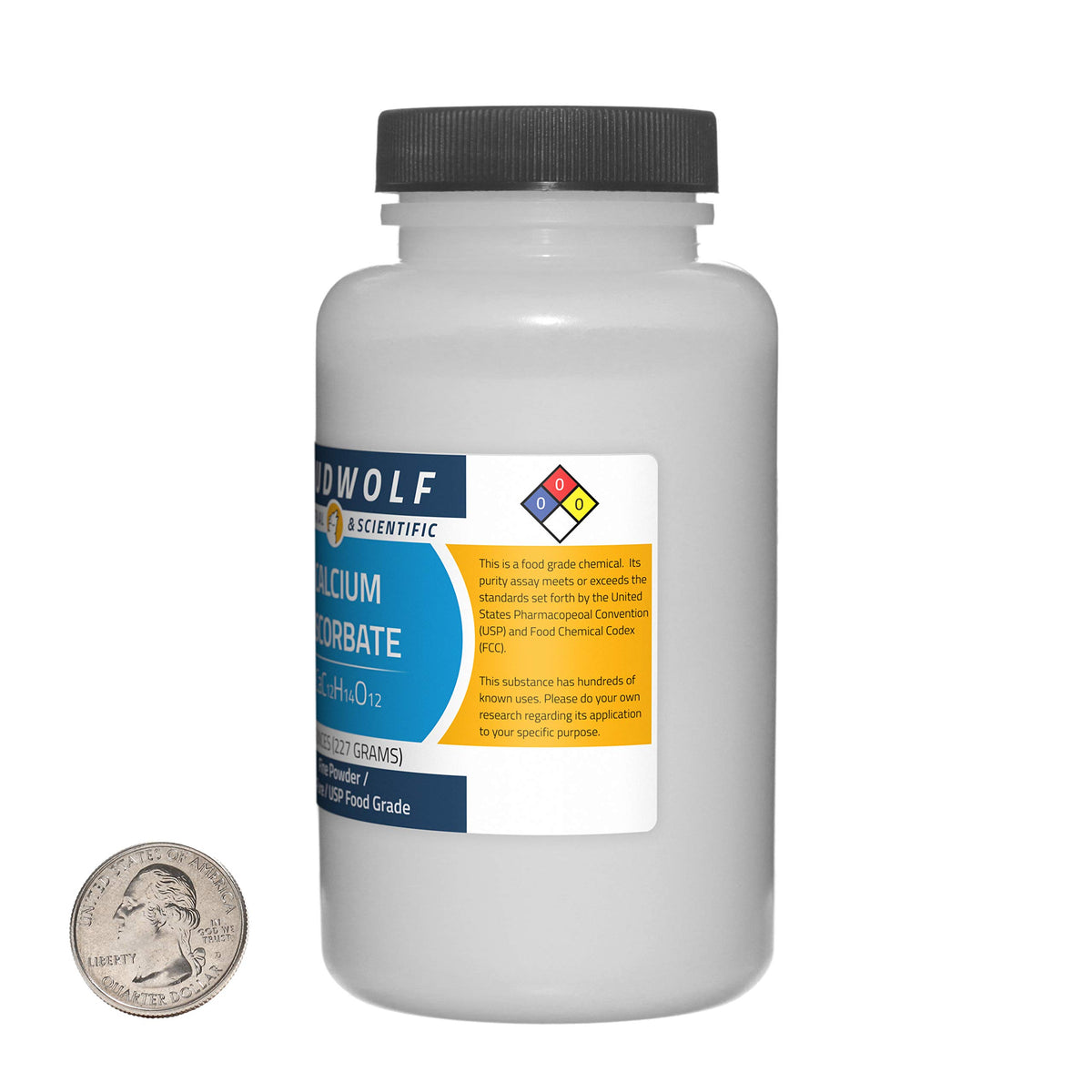Loudwolf Calcium Ascorbate / 98% Pure USP Food Grade/Fine Powder/USA