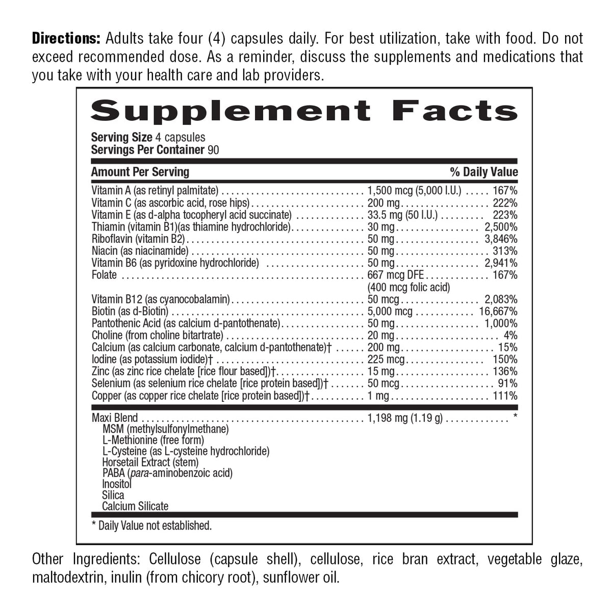 Country Life Maxi-Hair Plus 5000 mcg Biotin - 360 Vegetarian Capsules - image 5