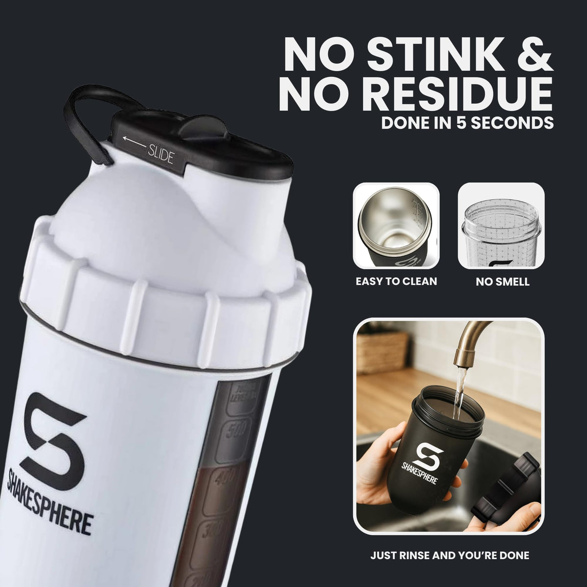 SHAKESPHERE Tumbler View 24oz Shaker
