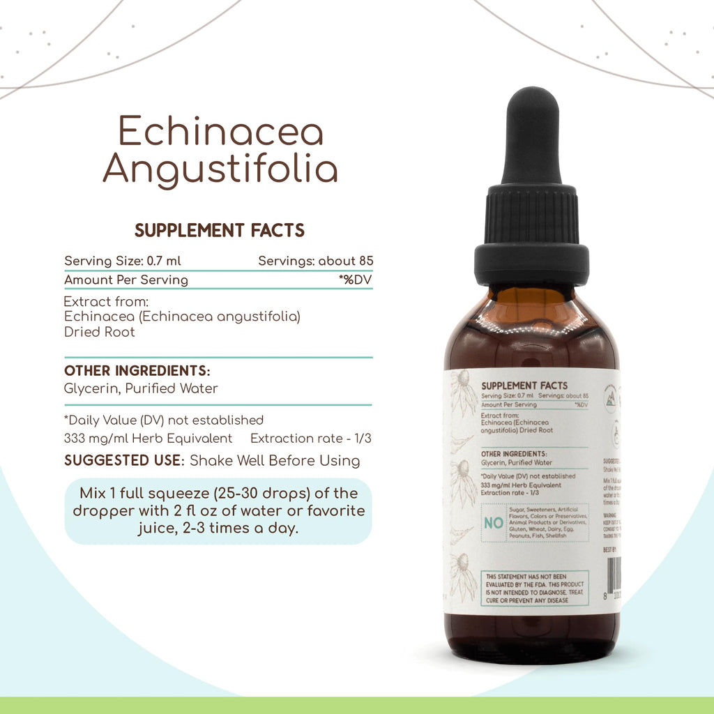 HerbEra Echinacea Angustifolia Alcohol-Free Herbal Extract Tincture