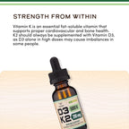 Double Wood Supplements Vitamin D3 + K2 Drops 5000 IU - 30 Servings - image 4