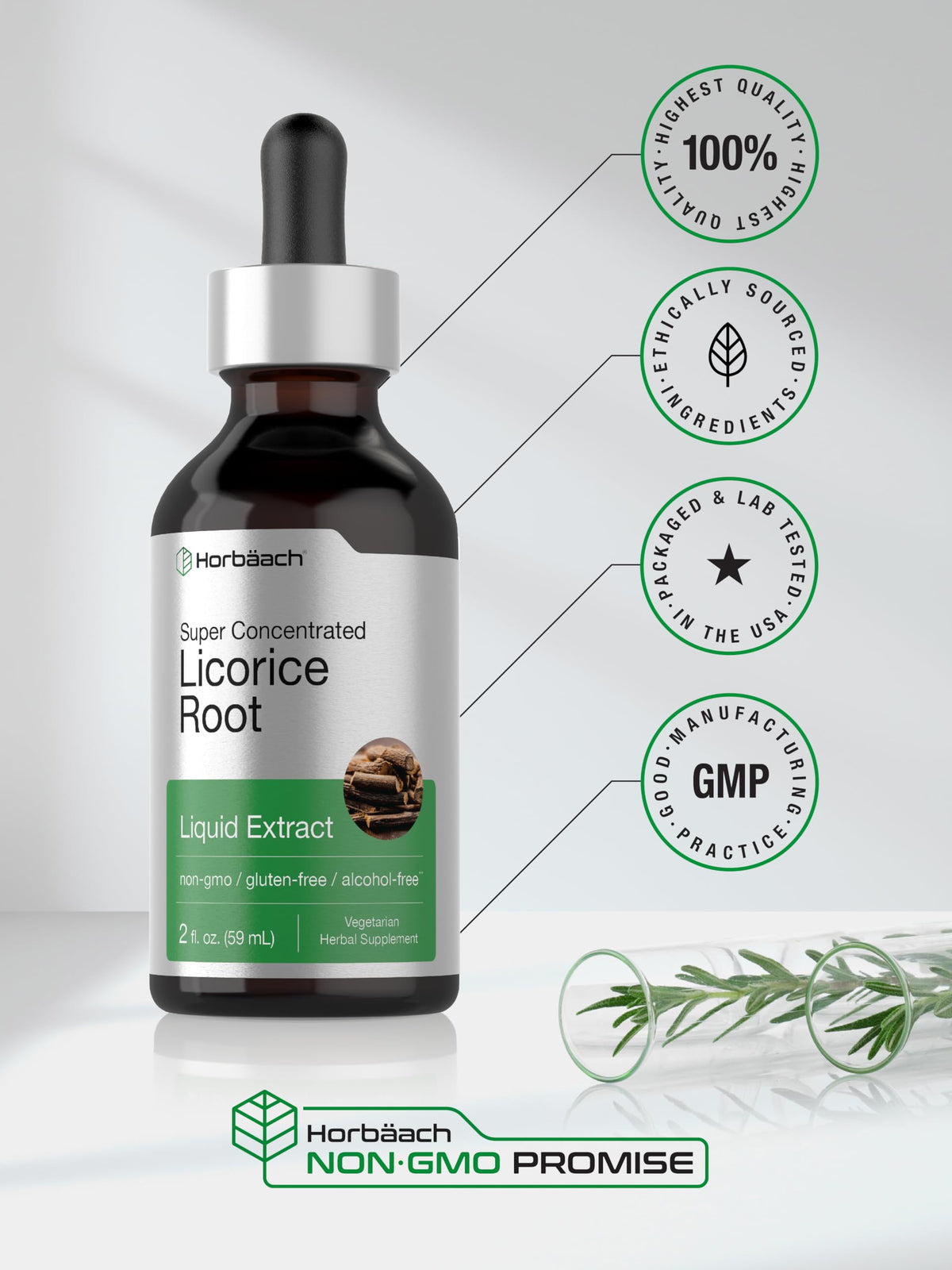 Horbäach Licorice Root Extract Alcohol-Free Tincture - 2 fl oz - image 6