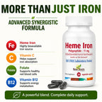 NEW ROOTS HERBAL Heme Iron 11 mg with Vitamin C & B12 - 30 Vegetable Capsules - image 5