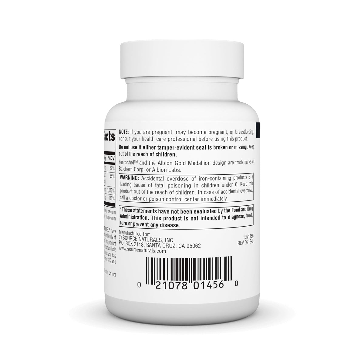 Source Naturals Advanced Ferrochel Iron - 180 Tablets - image 3