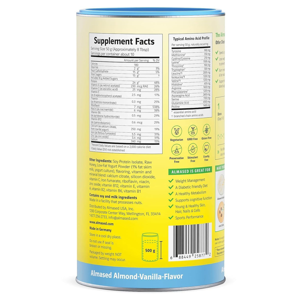 Almased Vanilla Protein Powder Meal Replacement - 3 Pack - image 2