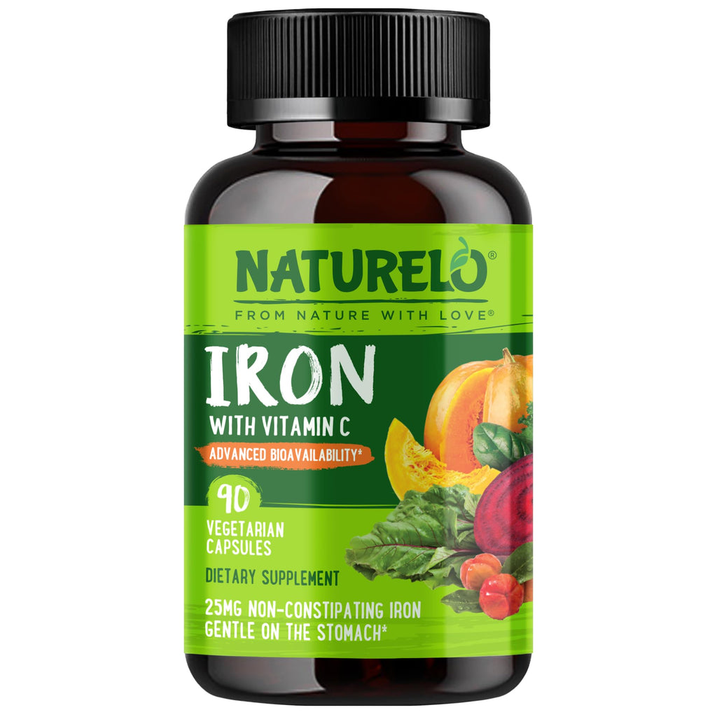 Naturelo Capsules iron 25Mg vitamin C gentle On The Stomach