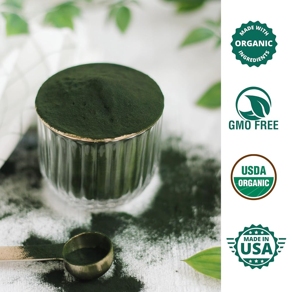 Wizelephant Chlorella Spirulina Powder Organic - 50 Servings - image 5