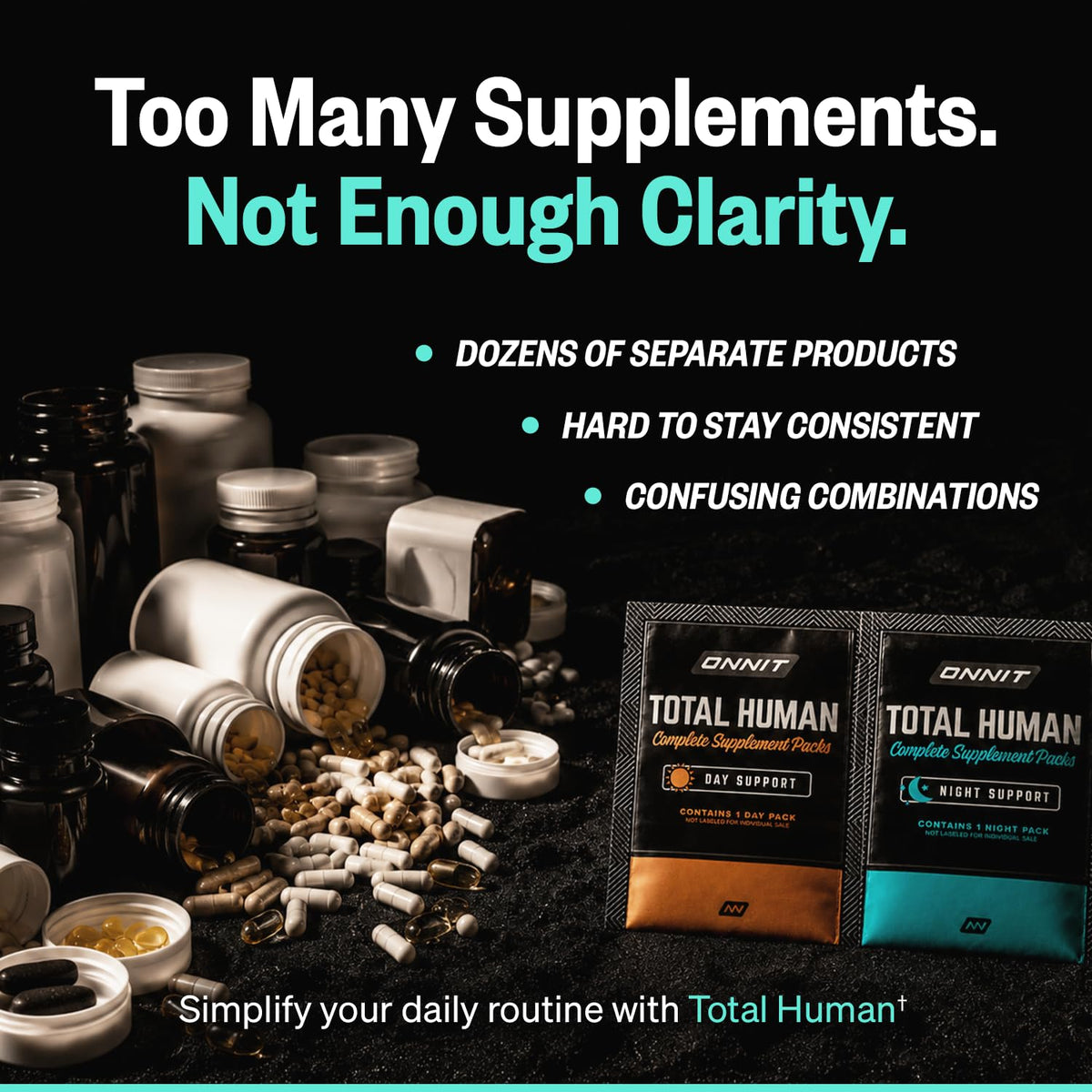 ONNIT Total Human Daily Multivitamin Packs for Men & Women - 30 Count - image 4