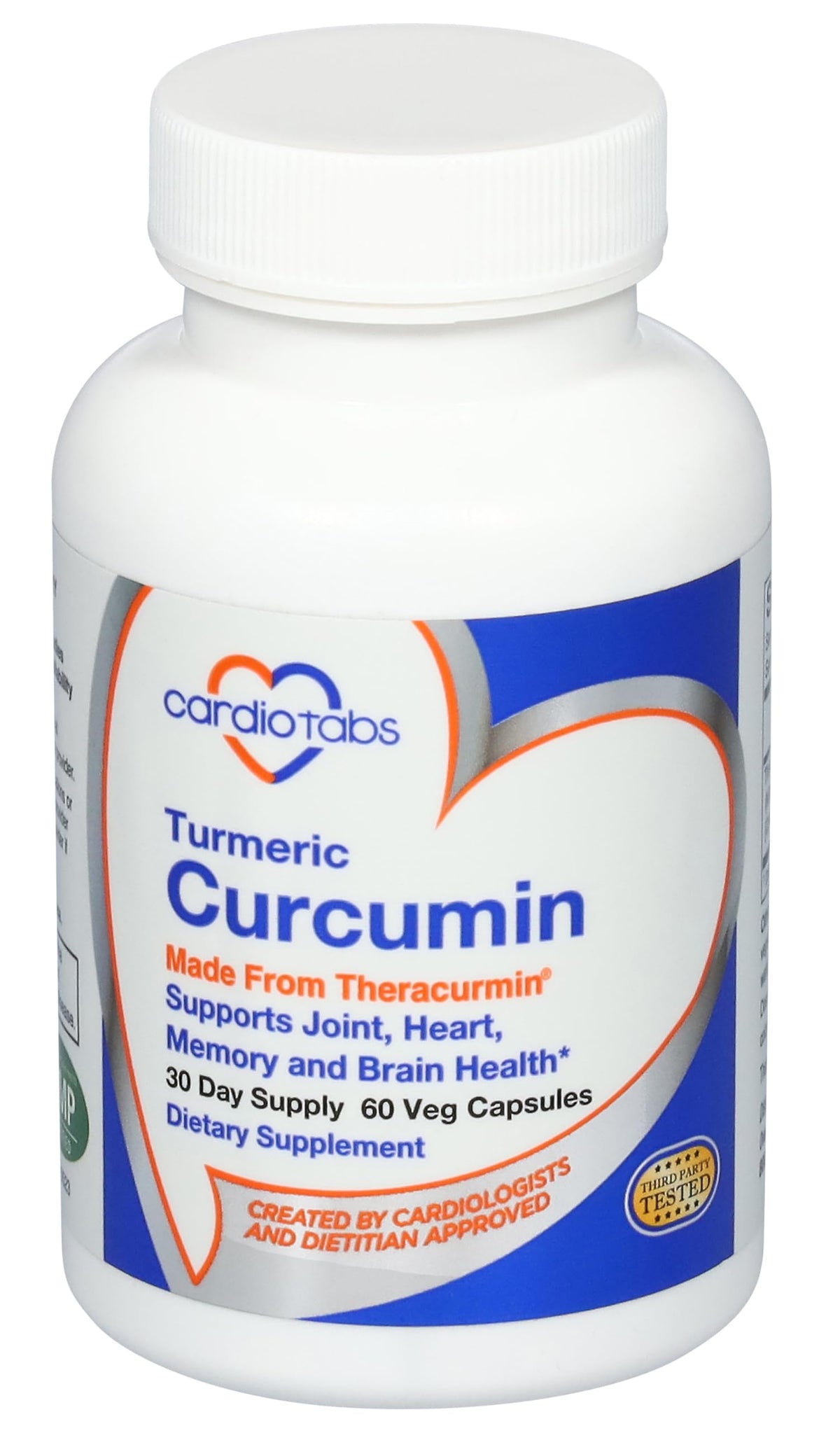CardioTabs Curcumin from Theracurmin 600mg - 60 Vegetarian Capsules
