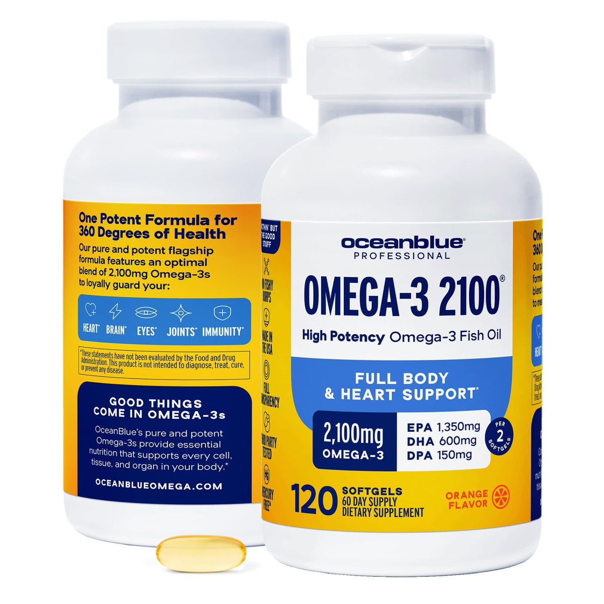 Oceanblue Professional Omega-3 2100mg Fish Oil Supplement