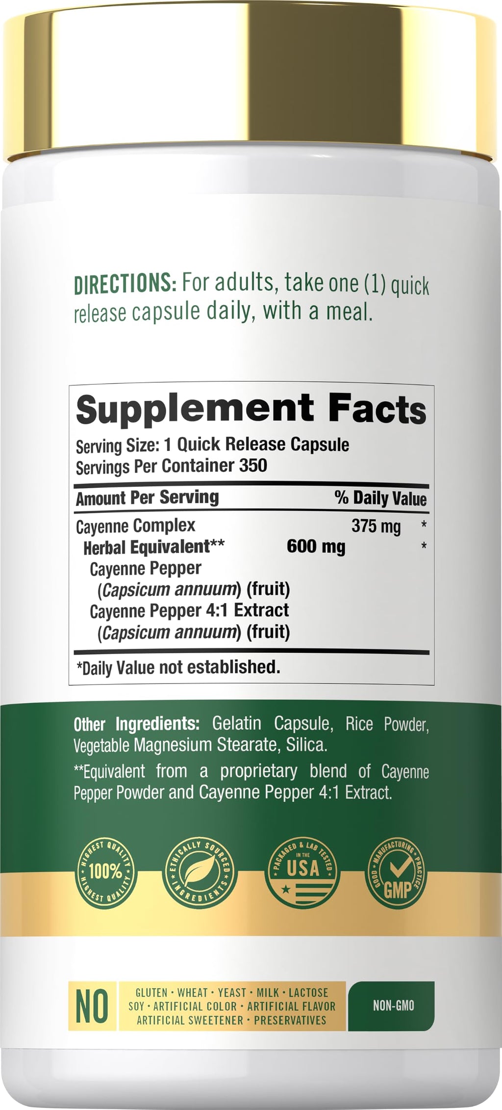 Carlyle Cayenne Pepper Extract - 350 Capsules - image 2