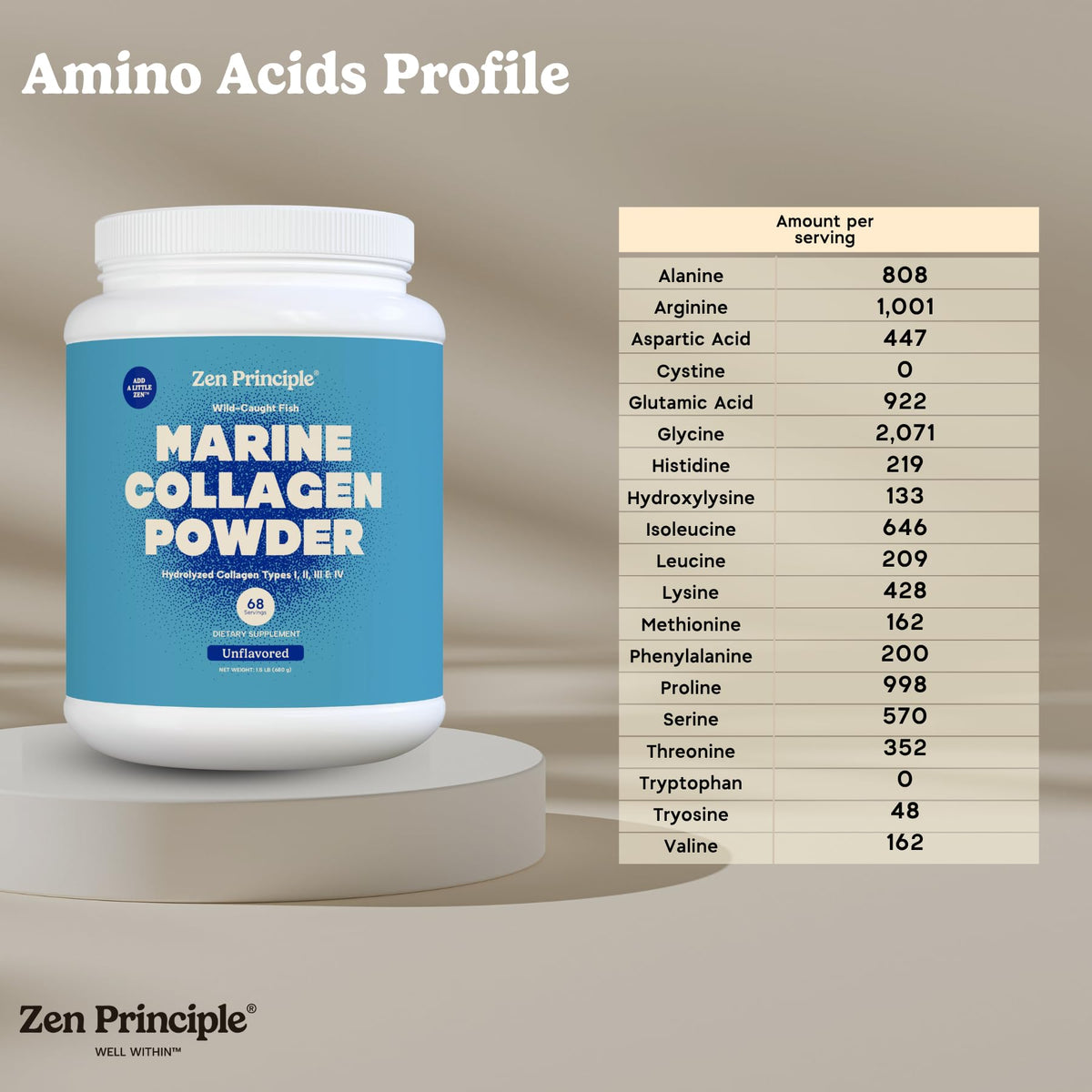 Zen Principle Marine Collagen Peptides Powder