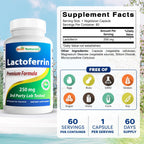 Best Naturals Lactoferrin 250 mg Vegetarian Capsules - 60 Count - image 2