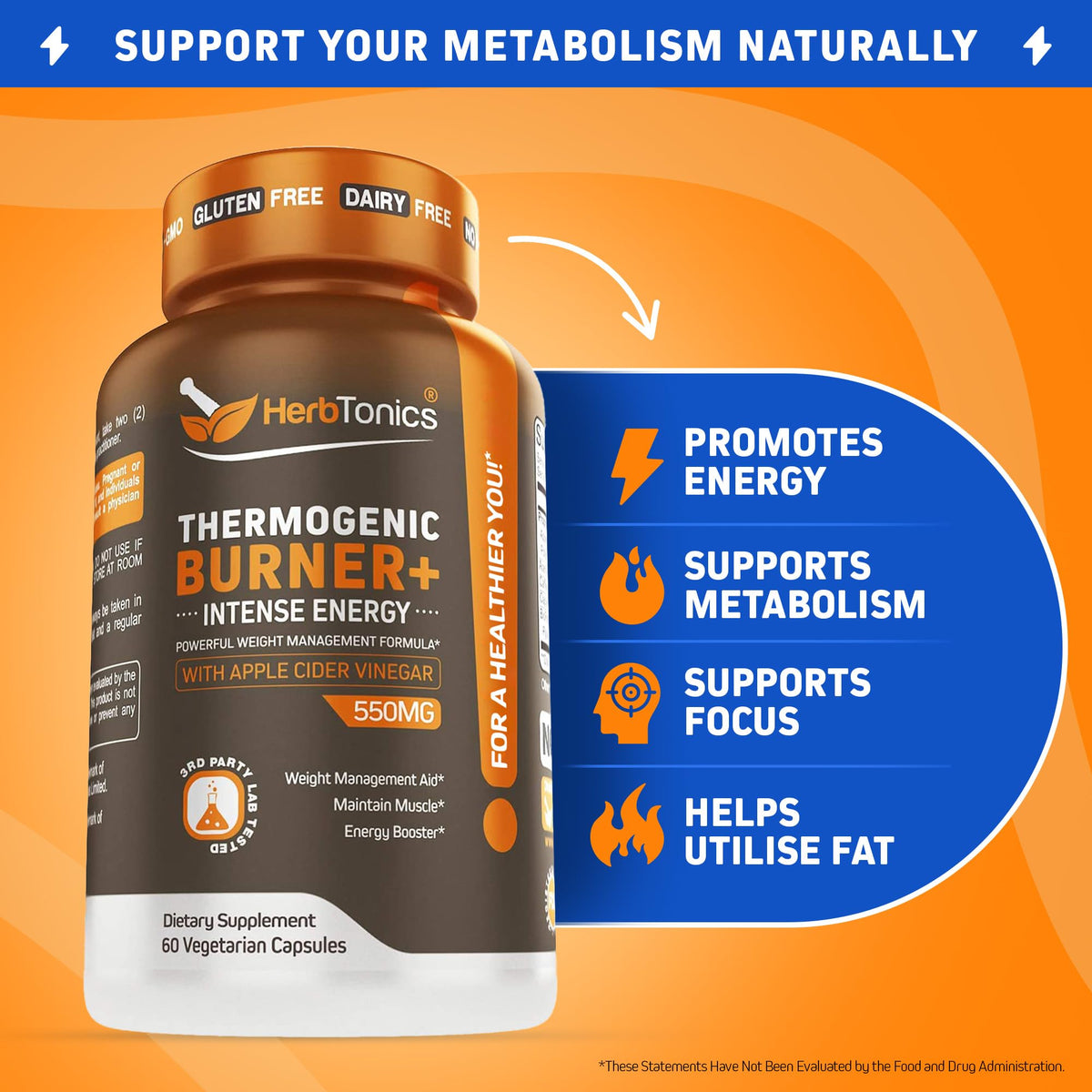 Herbtonics Thermogenic Burn Weight Management - 60 Capsules - image 2