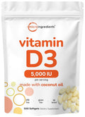 Micro Ingredients Vitamin D3 5000 IU - 500 Softgels