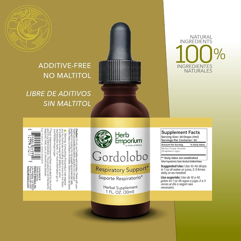 Herb Emporium Gordolobo Mexican Mullein Herbal Extract - 1 fl oz - image 2