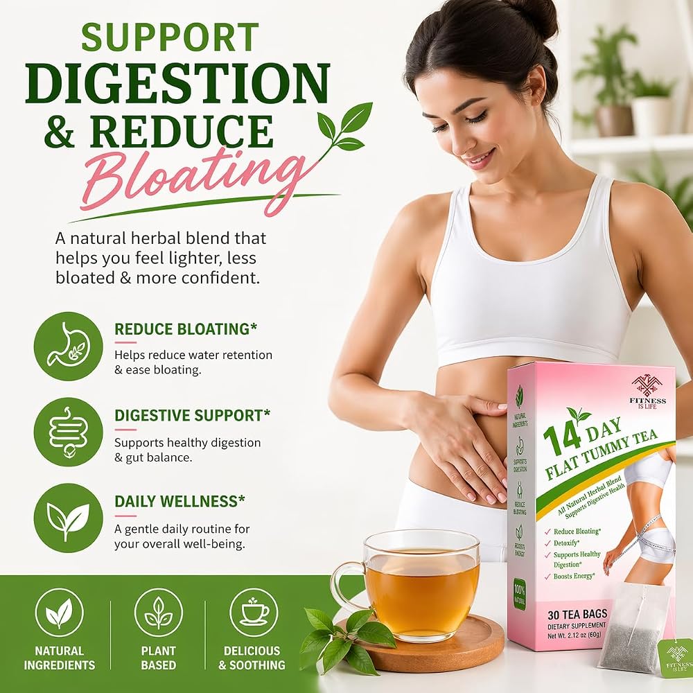 Fitness is Life Flat Tummy Detox Tea for Weight Loss - 30 Tea Bags - image 2