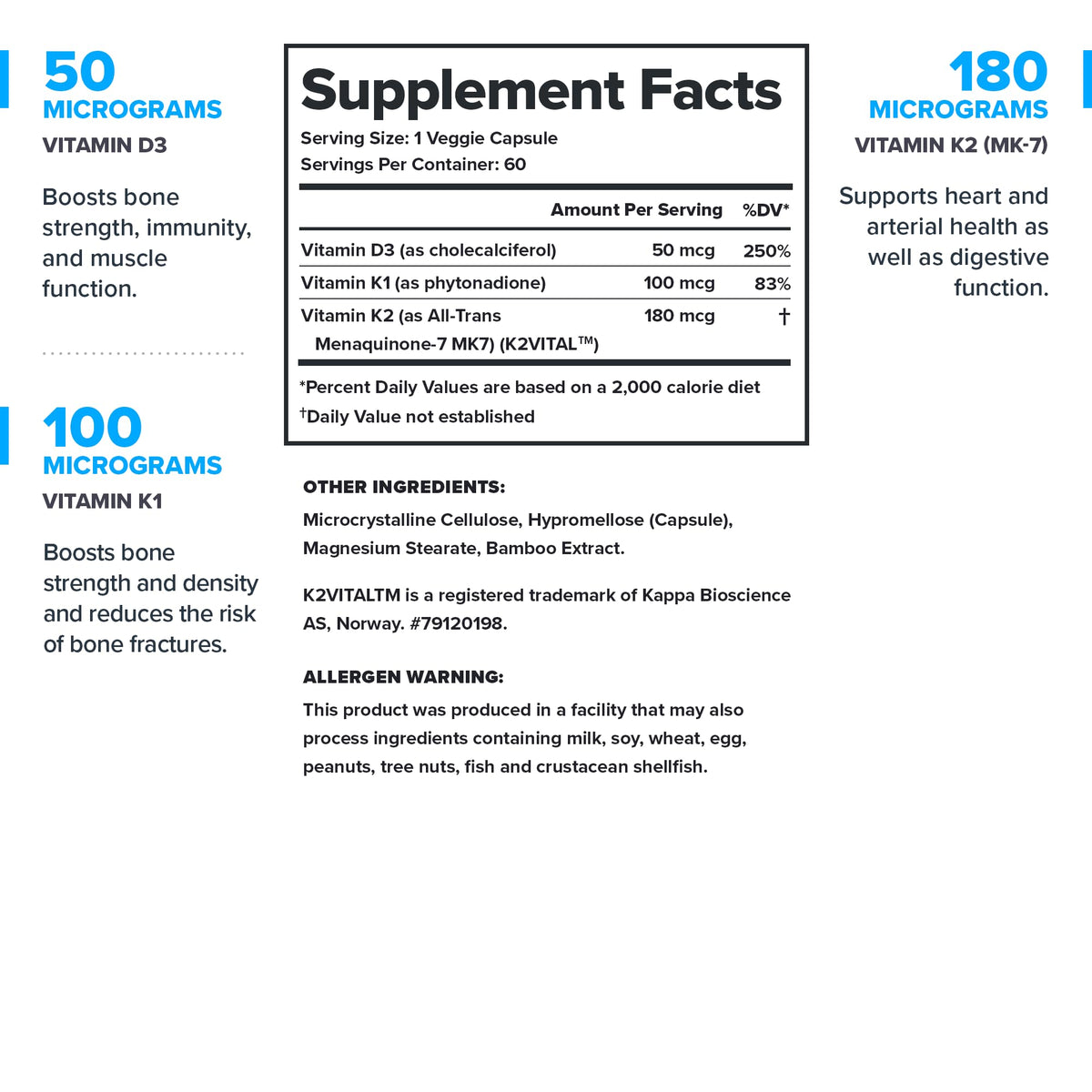 Legion Vitamin D3 K2 & K1 Supplement - 60 Gummies - image 2