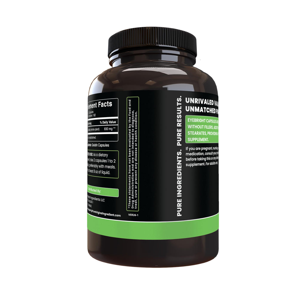PURE ORIGINAL INGREDIENTS Eyebright - 365 Capsules - image 3