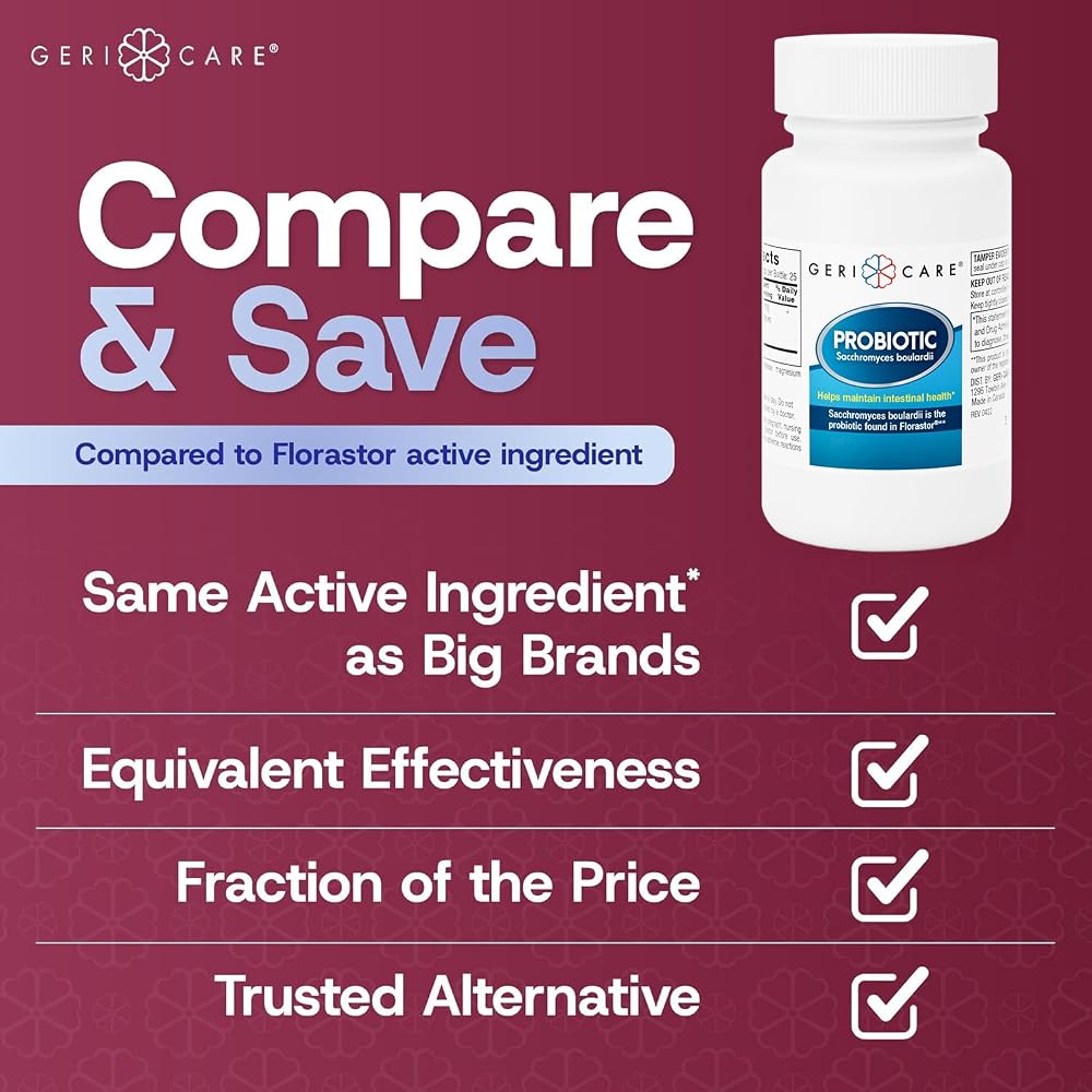 GeriCare S. Boulardii Probiotic and Digestive Health Supplement