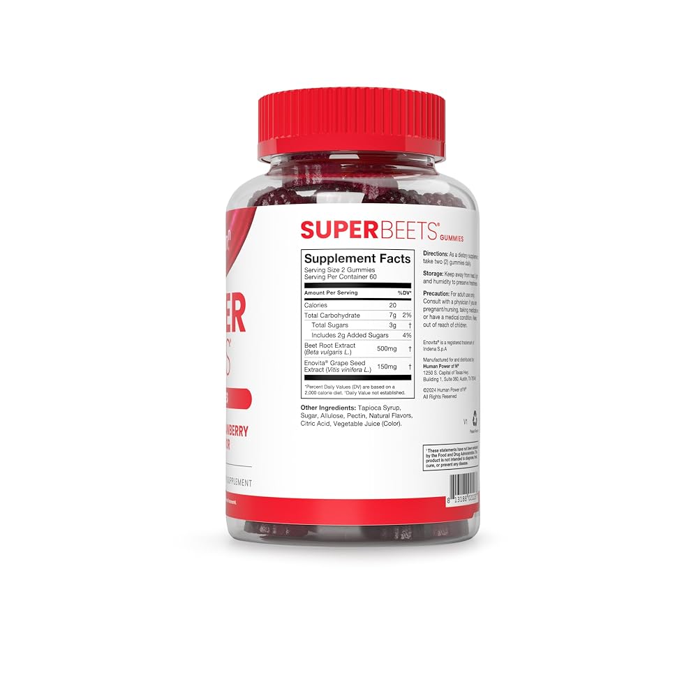 HumanN SuperBeets Strawberry Heart Gummies - 120 Count - image 2