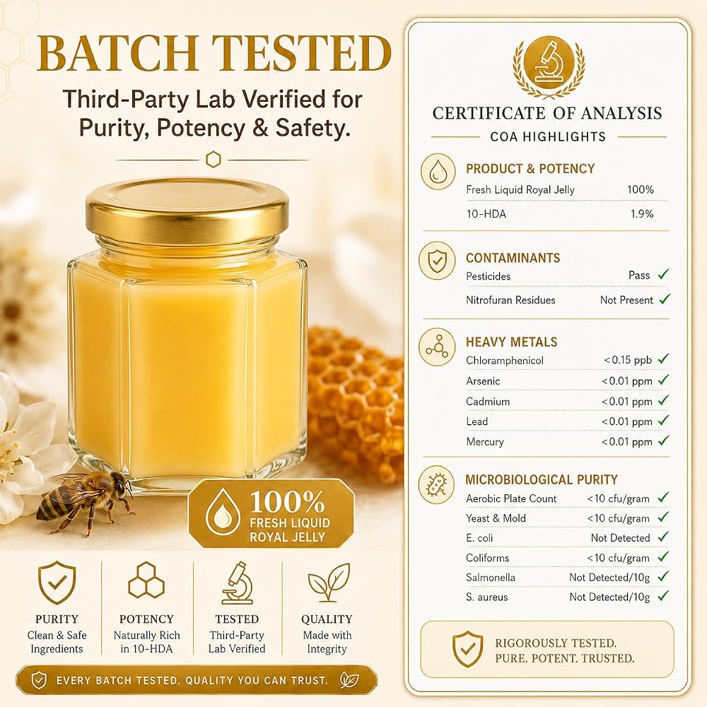 Naturifyze 100% Raw Royal Jelly Pure Nutrition Supplement - 2 fl oz - image 4